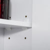 Armadietto Specchiera da Bagno con 3 Armadietti, 3 Ripiani e Luce LED, 90x15x65 cm, Bianco UJ2834-416WTUJ2