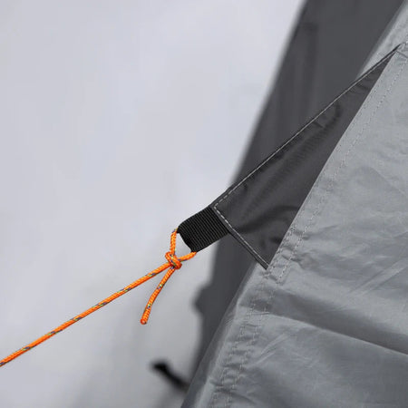 Tenda da Campeggio 2 Posti Impermeabile con Vestibolo, Finestre e Porte con Cerniera, 325x183x130cm Grigio EA1A20-174EA1
