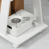 Carrello da Cucina Portavivande in Legno con 2 Ripiani e Ruote, 60x38x77cm, Bianco KJ2801-292V00WTKJ2