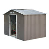 casetta utensili attrezzi esterno giardino casa armadio capanno box deposito 277x195x192cm, Grigia KT4845-031GYKT4