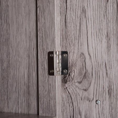 Colonna Bagno in MDF con 2 Armadietti e 2 Ripiani Aperti, 30x32x172.5 cm, color Legno VG3834-212VG3