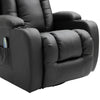 Poltrona Relax Reclinabile fino 150° in Finta Pelle con 8 Punti Massaggio e Riscaldamento, Nero WS7700-050V92BKWS7