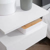 Set da 2 Comodini Sospesi per Camera da Letto con Cassetto e Mensola Superiore in Legno 35x32x22.5cm KL4831-338KL4