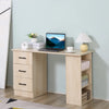 Scrivania PC Moderna per Camera con 3 Cassetti e 3 Scaffali in Legno per Casa e Ufficio 120x49x72cm VQ1836-068V01NDVQ1