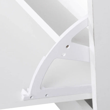 Mobile d'Ingresso Moderno Guardaroba Set Appendiabiti, Specchio e Scarpiera 3 in 1, in Legno Bianco BN3831-146WTBN3