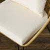 Set da Giardino 5 Pezzi in Rattan con Tavolo Rotondo Ø82x50 cm e 4 Sedie 72x72x75 cm con Cuscini 867-171V00BG