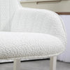 Sedia da Ufficio in Tessuto con Altezza Regolabile, Seduta Girevole e Ruote, Bianco HU8921-713V00WTHU8