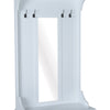 Appendiabiti Attaccapanni da Terra con Specchio Scarpiera 4 Ganci Legno 80x40x170cm Bianco HU7831-226HU7