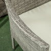 Divanetto per Esterni 2 Posti con Tavolino da Caffè, in Acciaio e Rattan PE, 137x59x82 cm, Grigio e Crema 867-181V00GG