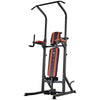 Postazione Pieghevole e Multiuso per Allenamento in Acciaio con Barra Trazioni e Sedia Romana, 92 x 178 x 200-236cm ZC7A91-092RDZC7