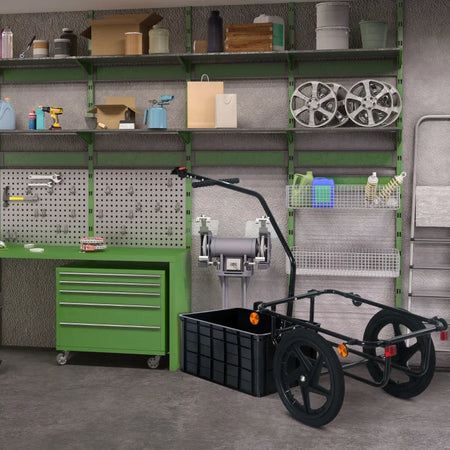 Rimorchio per Bicicletta Porta Oggetti in Acciaio 144×59×80cm TF6B71-005TF6