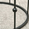 Set di 2 Tavolini da Caffè Impilabili in Metallo e Vetro Temperato Ø41x57cm e Ø36x51cm, Nero BG6833-674V00BKBG6