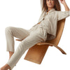 Vero Moda pantaloni in lino beige chiaro Jesmilo 10279691 Pantaloni Vero Moda