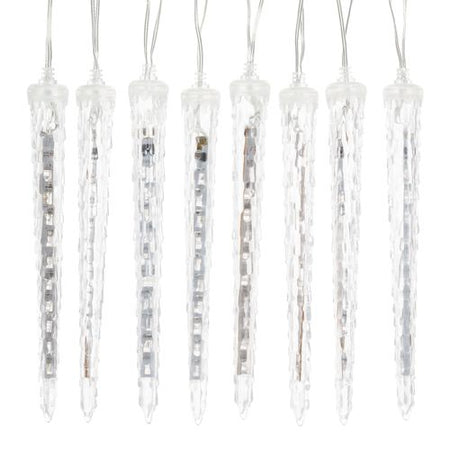 Catena ghiaccioli per mensole o soffitto con 80 luci led bianche per decorazioni