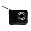 COMME DES GARCONS WALLET Silver Eyelet portafoglio in pelle in nero da donna