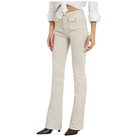 Guess pantaloni crema Sexy Flare W4RB38 WFY1A