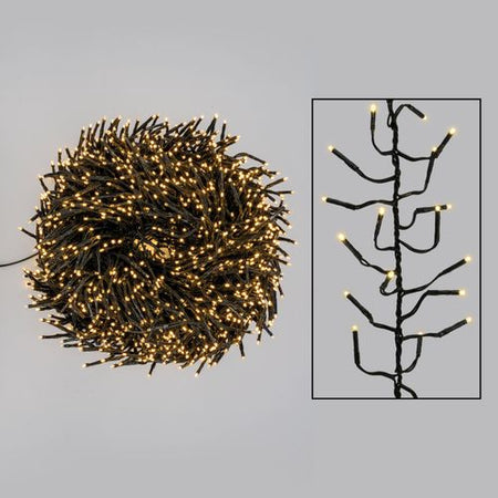 Catena lineare festone di luce bianca calda con MiniLed per decorazioni natalizie