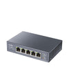 Switch con 5 Porte 2.5G Ethernet Custodia in Metallo, HS105