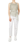 JUCCA Jucca - Top - 451695 - Verde/Bianco da donna