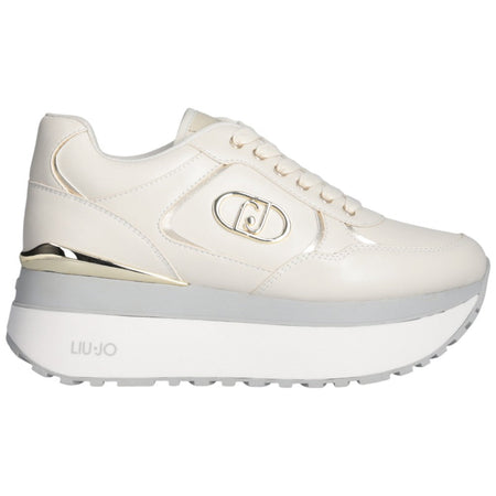 Liu Jo sneakers latte super platform MAXI WONDER PLUS