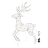 Decorazione natalizia Renna galoppante 3D con led bianco per uso interno ed esterno