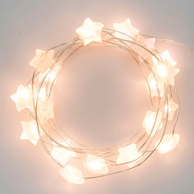 Luci di natale Micro Led e Stelle in acrilico trasparente a batteria per interno