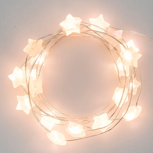 Luci di natale Micro Led e Stelle in acrilico trasparente a batteria per interno