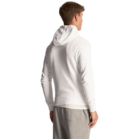 Lyle & Scott felpa bianca con cappuccio ML416VOG