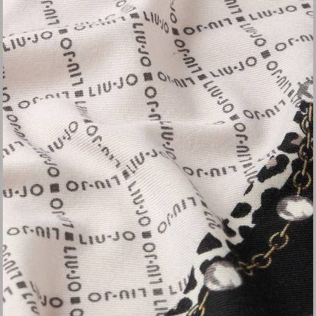 Liu Jo sciarpa nera animalier 70X180 2F5081T0300