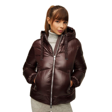 Woolrich giubbini donna woolrich - aliquippa short puffer jacket - marrone da donna