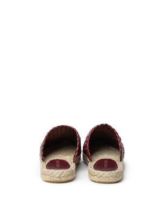 Bottega Veneta Espadrillas Lagoon con Intreccio in Bordeaux da donna