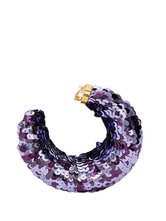 Tom Ford Orecchini Croissant a Cerchio con Paillettes da donna