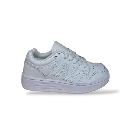 New Balance 480 Bambino Bianco | Sneakers in Pelle Eleganti Scuola e Cerimonia
