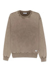 GCDS FELPA STONE WASHED WEAR CREWNECK da uomo