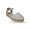 Espadrillas Bambina XTI Beige Argento con Fibia – Scarpe Cerimonia Luminose ed Eleganti