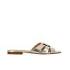 Pinko ciabatte donna pinko - marli 09 - slipper laminated nappa - argento da donna