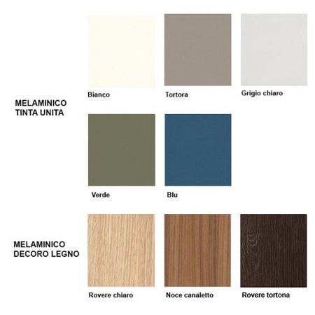 Casellario per ufficio con 12 vani in melaminico cm. 203,5x55x156,4h