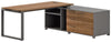 Scrivania con gambe ad anello metalliche per ufficio operativo cm. 120/140/160/180/200 x80x73h