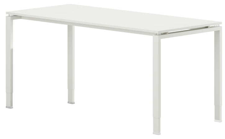 Scrivania con gambe a ponte regolabili in altezza per ufficio operativo cm. 120/140/160/180 x80x65/85h