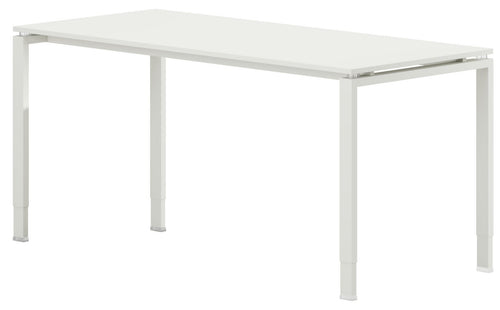 Scrivania con gambe a ponte regolabili in altezza per ufficio operativo cm. 120/140/160/180 x80x65/85h
