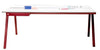 Scrivanie contrapposte con struttura metallica e top in melaminico operative cm. 140/160/180x80x75h