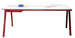 Scrivanie contrapposte con struttura metallica e top in melaminico operative cm. 140/160/180x80x75h