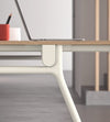 Scrivanie contrapposte con struttura metallica e top in melaminico operative cm. 140/160/180x80x75h