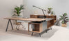Scrivania per ufficio con piano in melaminico e gambe in acciaio cm. 100/120/140/160/180/200 x80x75h