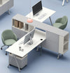 Scrivania per ufficio con piano in melaminico e gambe in acciaio cm. 100/120/140/160/180/200 x80x75h