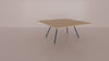 Tavolo riunione con top quadrato in melaminico e struttura metallica in vari colori cm. 160x160x75h