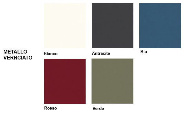 Tavolo riunione con top quadrato in melaminico e struttura metallica in vari colori cm. 160x160x75h