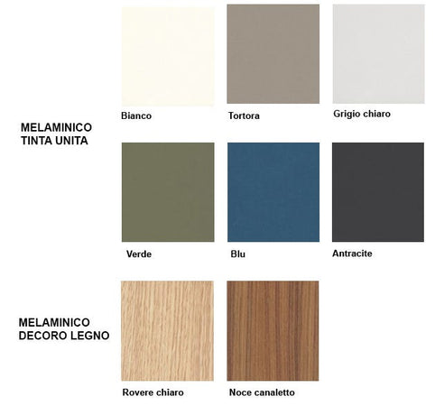Tavolo riunione con top quadrato in melaminico e struttura metallica in vari colori cm. 160x160x75h