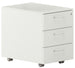 Cassettiera su ruote a 3 cassetti in melaminico con serratura cm. 41,8x57x55,8h