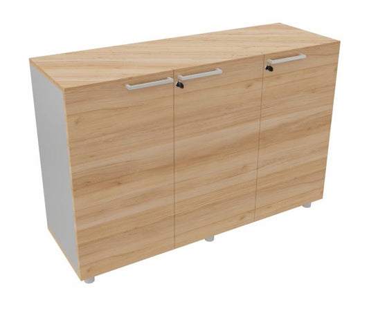 Libreria con 3 ante in vari colori in melaminico per ufficio operativo cm. 120x40x76h